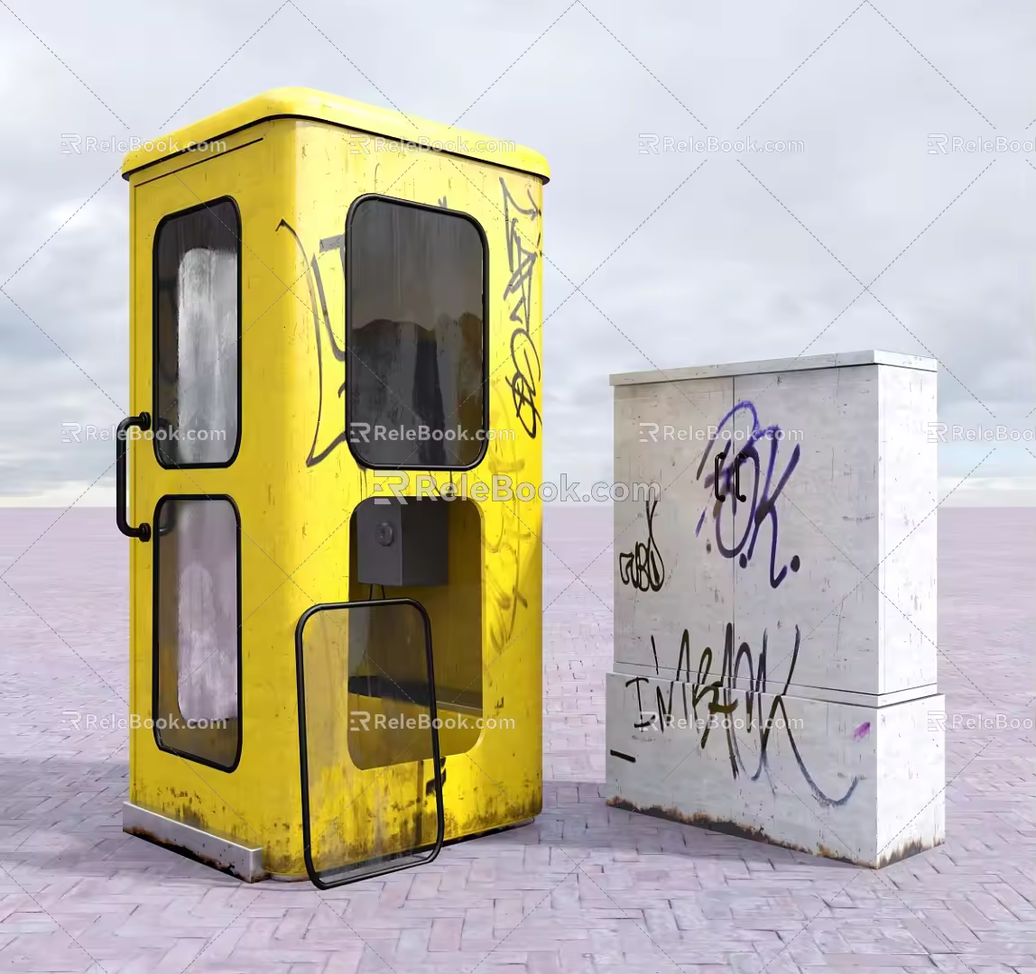 INDUSTRIAL LOFT PHONE BOOTH 3d model