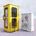 INDUSTRIAL LOFT PHONE BOOTH 3d model