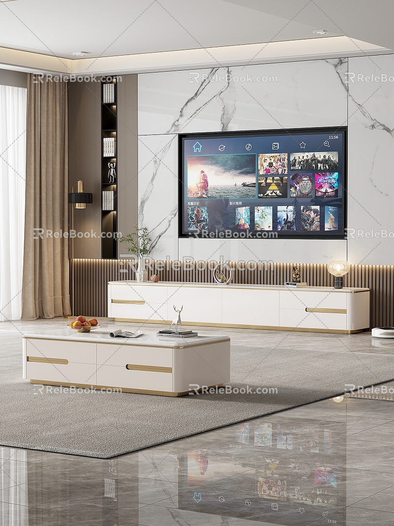 modern living room 3d model