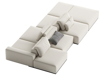 Modern Multiplayer Sofa 3d model