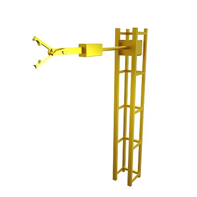 Powder spraying line electrostatic spraying equipment plastic spraying line zinc steel guardrail spraying equipment powder coating high-altitude mechanical arm 3d model