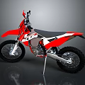 Red and White Dirt Motorcycle With Sporty Design Black Seat And Silver Exhaust