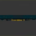 Sci-Fi Style Gate With Teal Main Body Yellow Accents Circular Structures And Intricate Layered Design