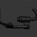 Robust Black Curved Metal Mechanical Equipment Component For Industrial Machinery