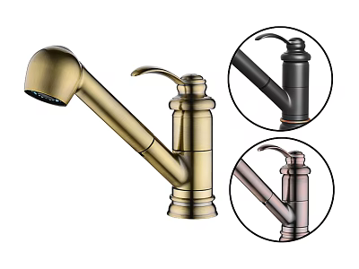 Modern Kitchen Faucet Design With Various Colors And Elegant Finish Options 3d model