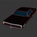 Vintage Black Sedan With Classic Design Sleek Body Blue Windows And Silver Rims