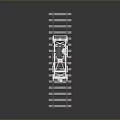 3D Rendered Metallic Car Chassis Frame With Engine And Wheels On Track Structure