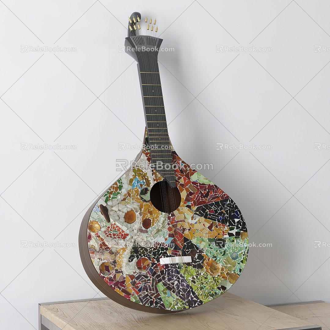 Modern musical instrument ornaments 3d model