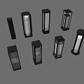 Outdoor Lights with Multiple Styles Various Designs Black Frames White Shades and Illuminated Effect