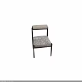 Modern Single Accent Chair With Patterned Fabric Upholstery And Dark Wooden Legs