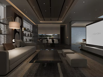 ACAZIA Modern Luxury Store Interior Design With Sofa Coffee Table And Open Layout 3d model