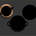 Ancient Greek Vessels With Black Orange Figural Patterns And Various Shapes
