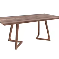 Modern Wooden Table Design With Unique Leg Structure And Smooth Surface 3d model