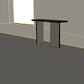 Modern Light Colored Console Table With Sleek Tabletop And Simple Legs Design 3d model