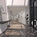 Luxurious Modern Jewelry Store Interior With Glass Display Cases Elegant Lighting And Marble Flooring