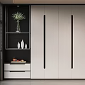 Modern Entryway Cabinet And Side Cabinet With Decorative Shelf Storage Design