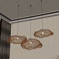 Wind pendant lamp combination 3d model