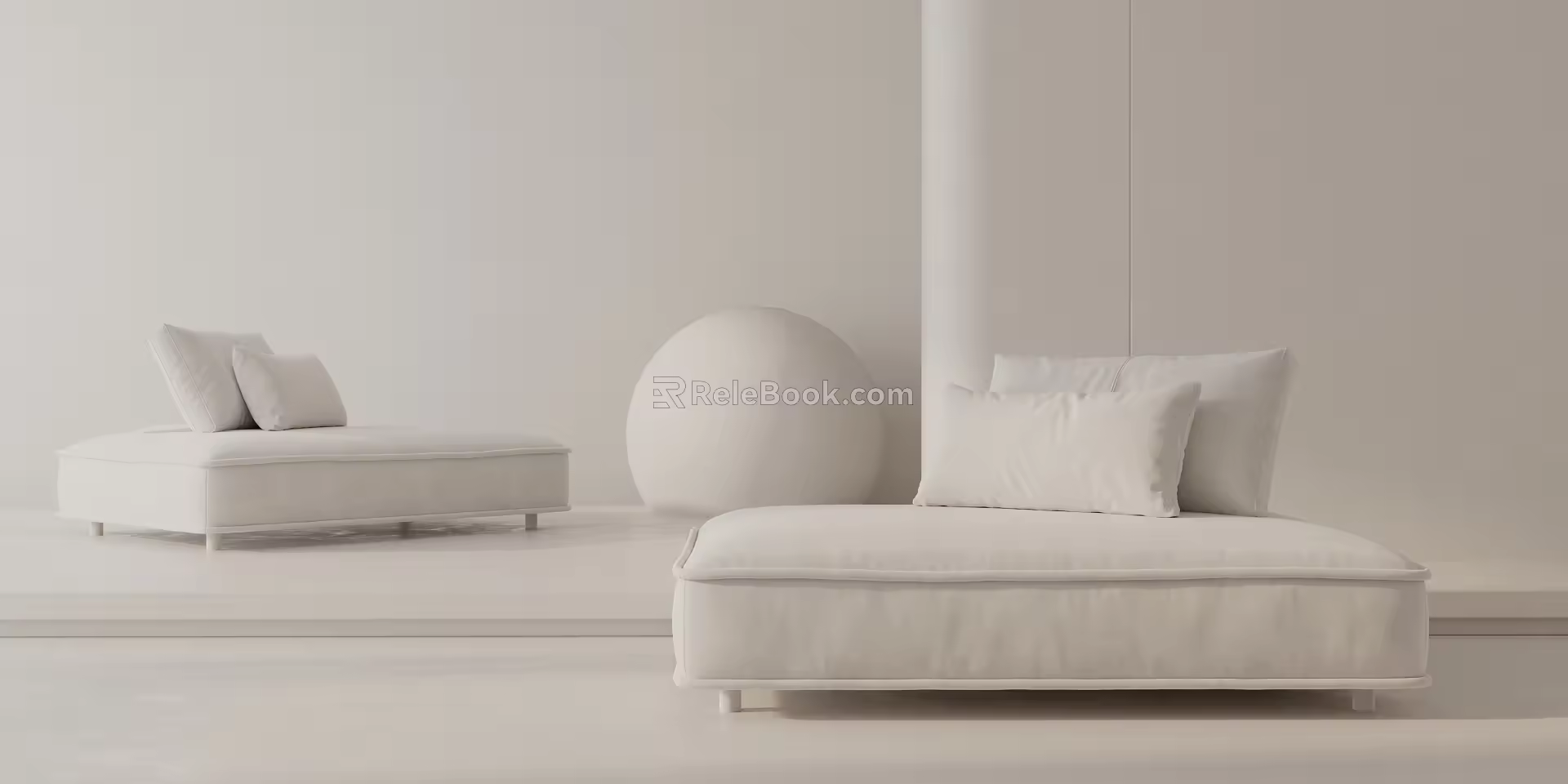 Modern single sofa 3d model