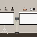 Modern projection curtain projector 3d model
