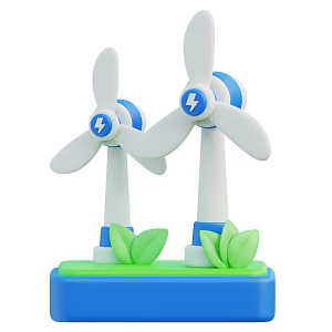 Modern windmill solar windmill cartoon windmill 3d model