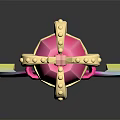 Pink Magic Wand Weapon With Crown Gemstone Bow And Colorful Ribbons