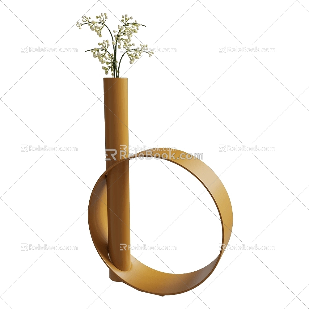 Fermob Modern Iron Metal Vase Ornament 3d model