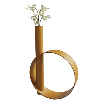 Fermob Modern Iron Metal Vase Ornament 3d model