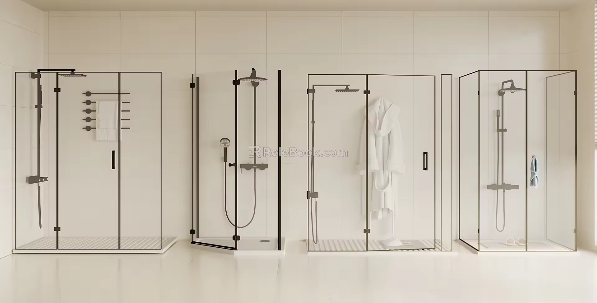 Rain partition shower 3d model