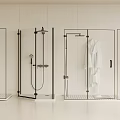 Rain partition shower 3d model