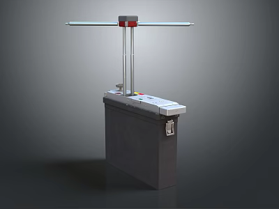 Modern Electronic Appliance Featuring Vertical Stand Top Bar and Control Panel 3d model