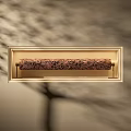 Intricate Carved Sculpture Artwork in Wooden Display Box with Detailed Patterns
