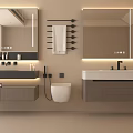Modern Bathroom Vanity Design With Illuminated Mirror Cabinet And Sleek Storage Drawers