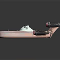 Futuristic Aerospace Vehicle 3D Model With Sleek Metallic Exterior And Rear Thrusters