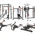 Comprehensive Home Gym Fitness Equipment Including Multi Functional Trainer Rowing Machine and Ab Trainer