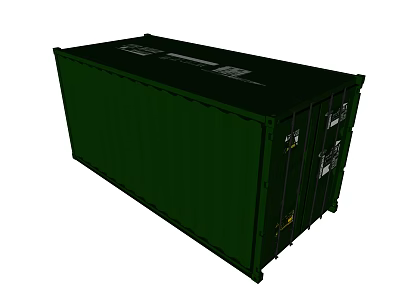 Industrial Equipment Green Heavy Duty Shipping Container for Industrial Storage and Transport 3d model