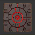 Mechanical Cube With Red Glowing Lines Intricate Geometric Patterns Metallic Surface And Futuristic Design