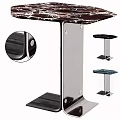 Modern Living Room Table Design With Marble Tabletop And Metal Stand