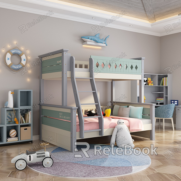 Modern Bed and Bed Children's Bed model