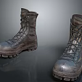 Durable Leather Work Boots With Thick Soles And Laces For Outdoor Use