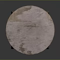 Natural Rustic Wooden Stool With Round Seat And Simple Solid Structure