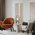 Modern Casual Sofa Combination Single Sofa 3d model