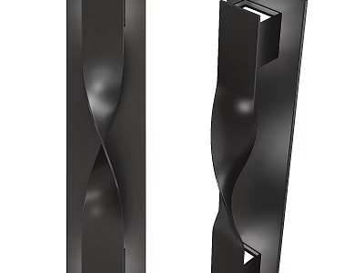 Modern Black Wall Lights With Wavy Curved Design For Contemporary Home Decor 3d model