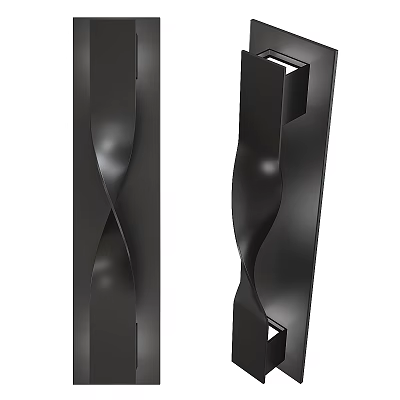 Modern Black Wall Lights With Wavy Curved Design For Contemporary Home Decor 3d model