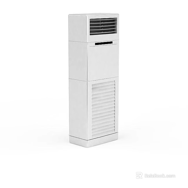 White Storage Locker With Multiple Compartments Ventilated Top And Lockable Middle Section 3d model 