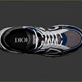 Modern Colorful Casual Sports Sneakers With Blue Purple White Black Design And CD Logo