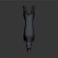 Standing Doberman Dog 3D Model With Blue Gray And Brown Coat And Tongue Out