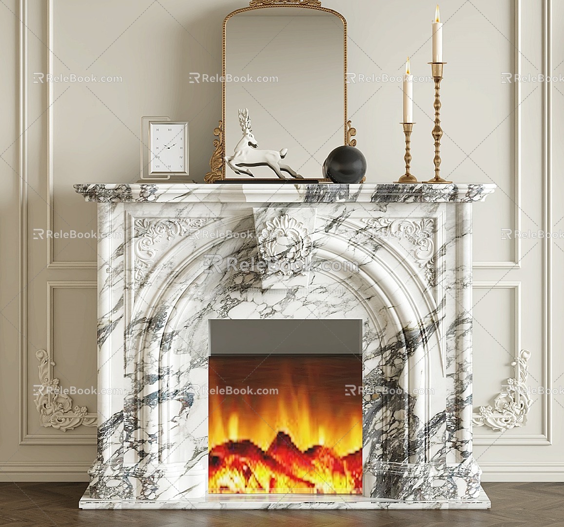 French Fireplace Electronic Fireplace Decorative Fireplace model