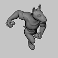 Playful Muscular 3D Cartoon Dog Character Running In Dynamic Energetic Pose