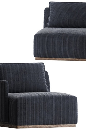 Domus single sofa 18 3d model