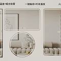 Smart Bathroom Mirror With Touch Control Time Temperature Display Human Sensor Warm Light Defogging